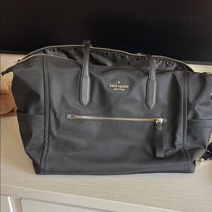 Kate Spade Black Weekender bag.